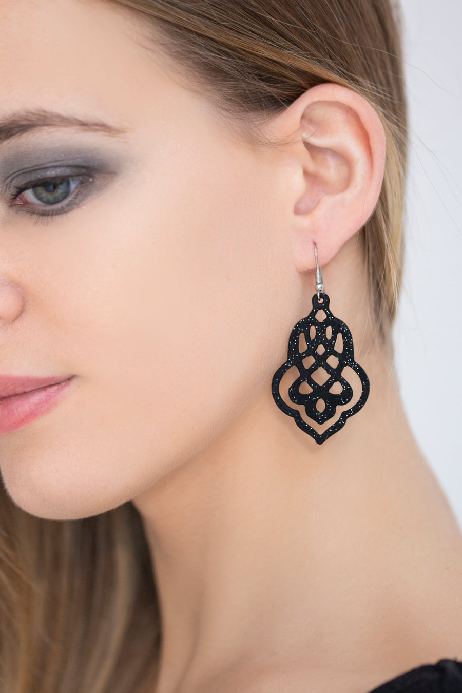 Glittery Arabesque Earrings